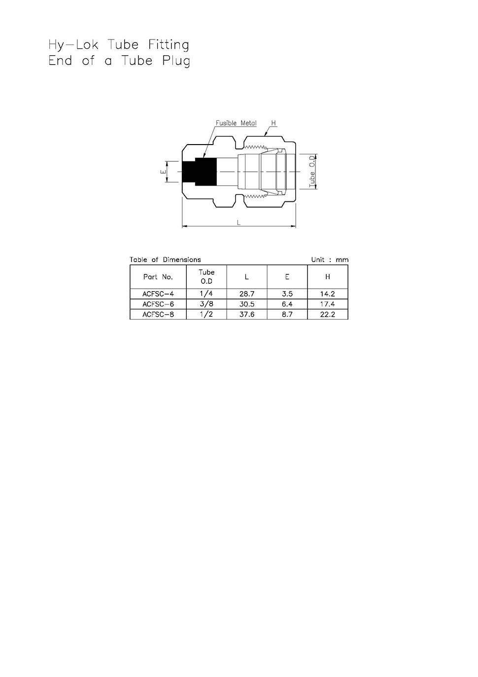 Hy Lok Corporation Tube Fitting Valves Fluid System Components